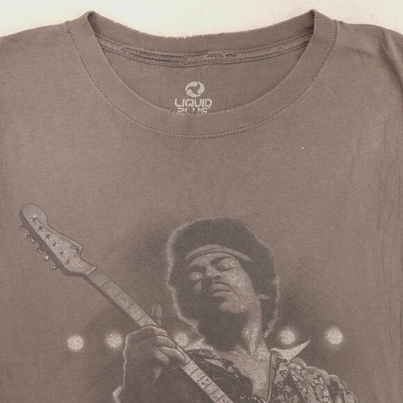 Jimi Hendrix Band Liquid Blue Short Sleeve Graphic T Shirt Mens Size XL Gray - Picture 1 of 9